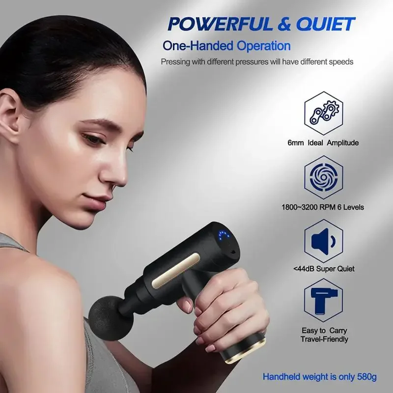 Портативный фасционный пистоле – обзор и цена Massage Gun